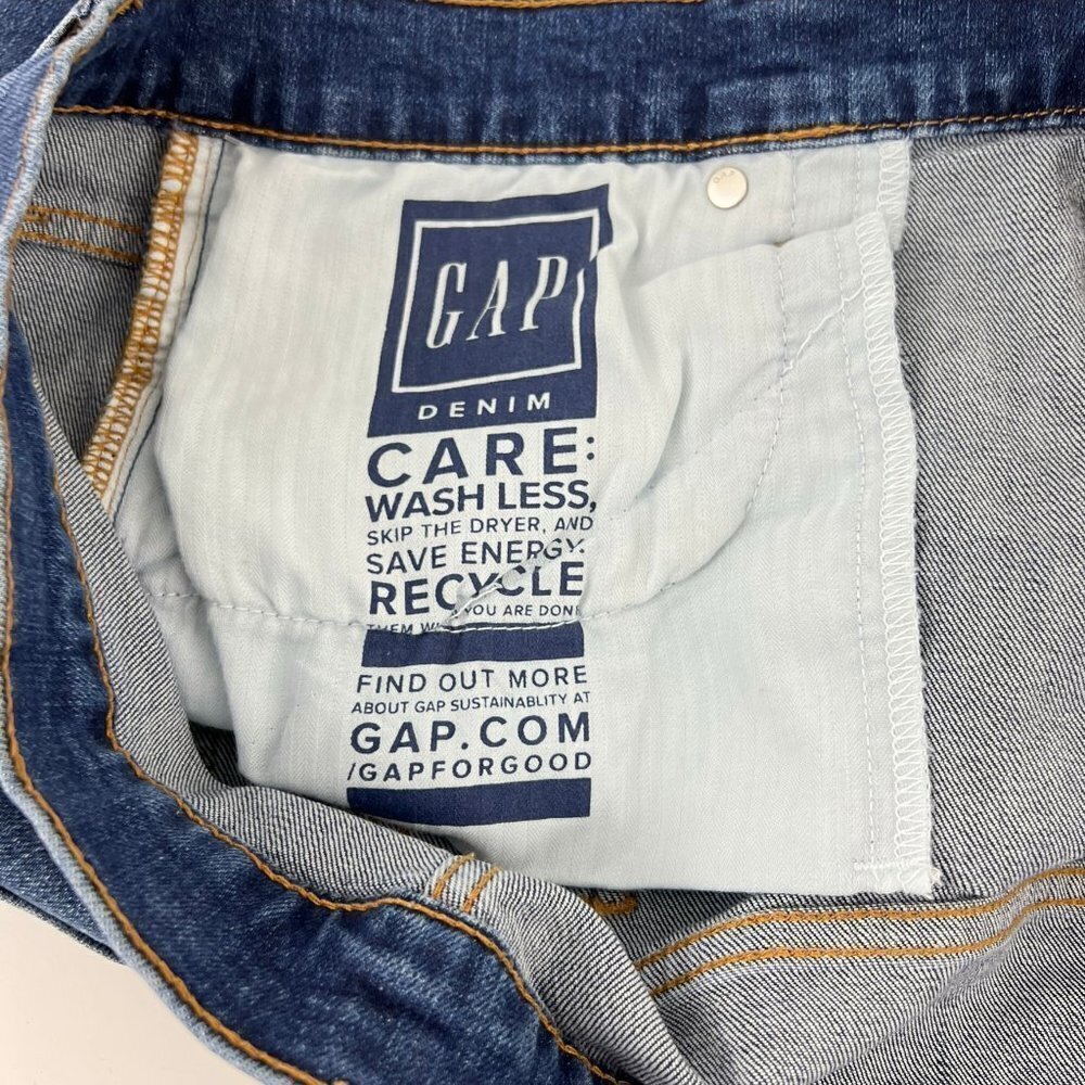 Gap Denim Jean Rolled Hem Shorts Size 16/33 Mid Rise 5inch Inseam - Picture 4 of 9